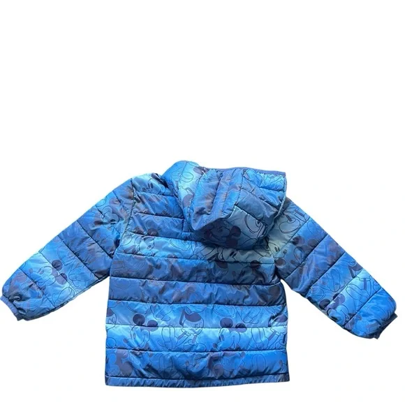 Baby Gap Disney Mickey Mouse Lightweight Puffer Jacket Blue Toddler Size 3T - Picture 4 of 10